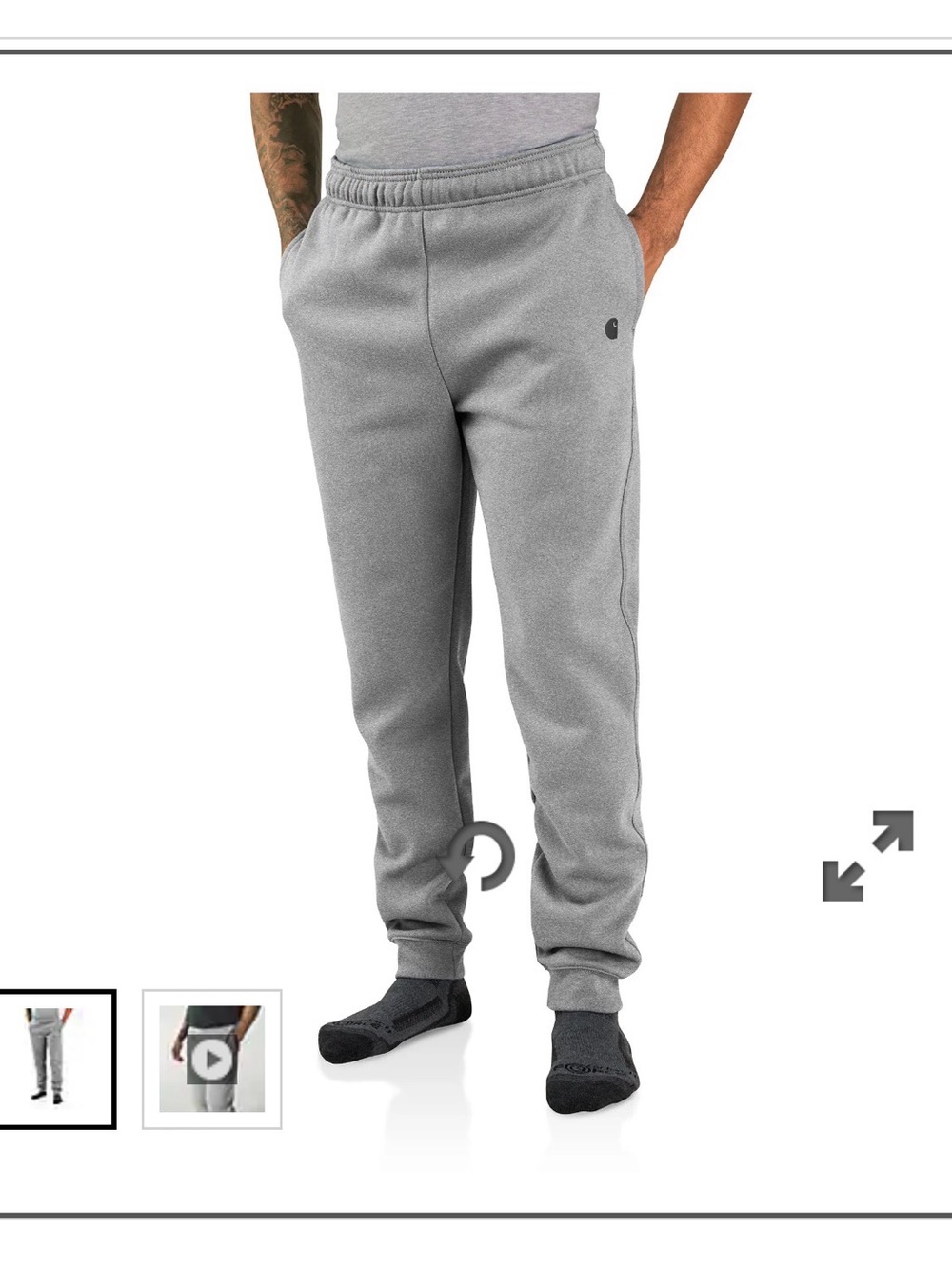 Carhartt Men’s Gray Sweatpants with Elastic Waist